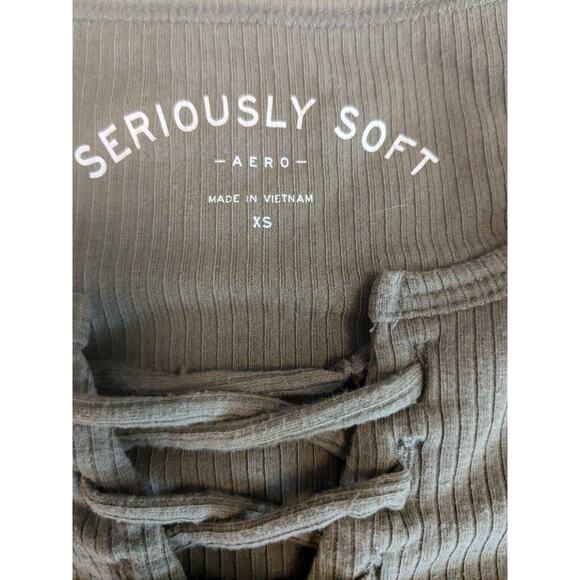 Aeropostale Seriously Soft Essential Tee Size XSmall-Army Green - Picture 3 of 7
